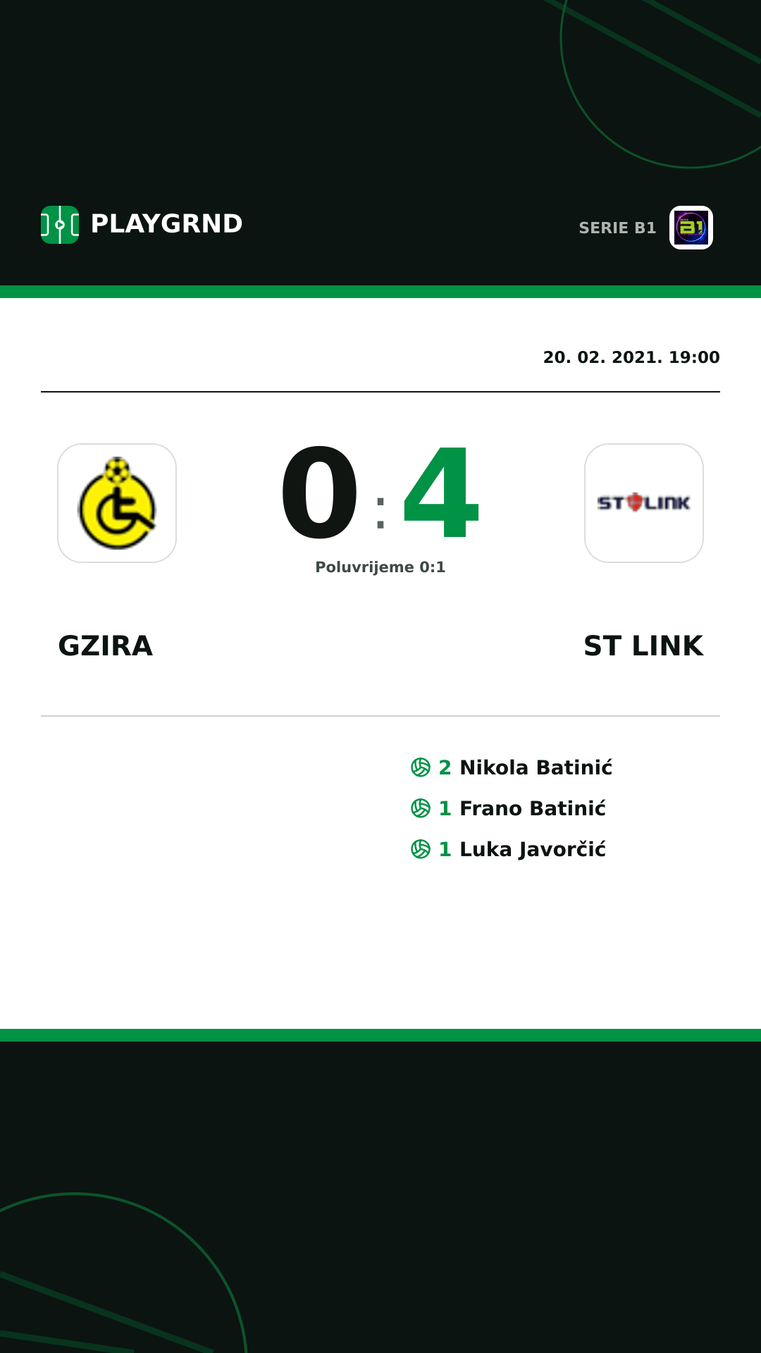 Instagram slika: Gzira 0:4 ST Link