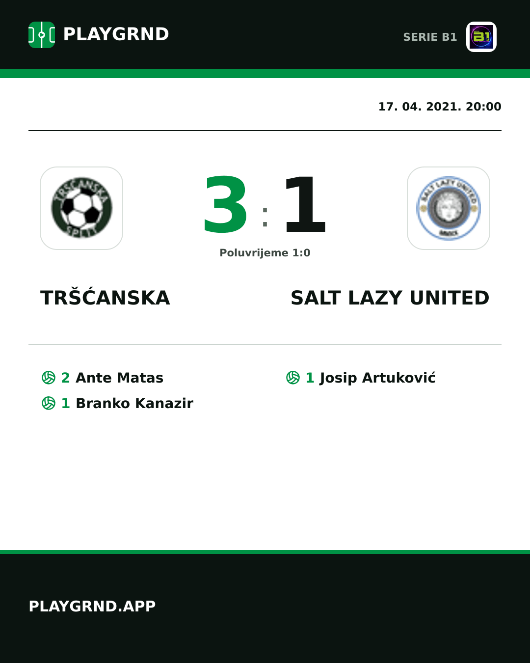 Instagram slika: Tršćanska 3:1 Salt Lazy United