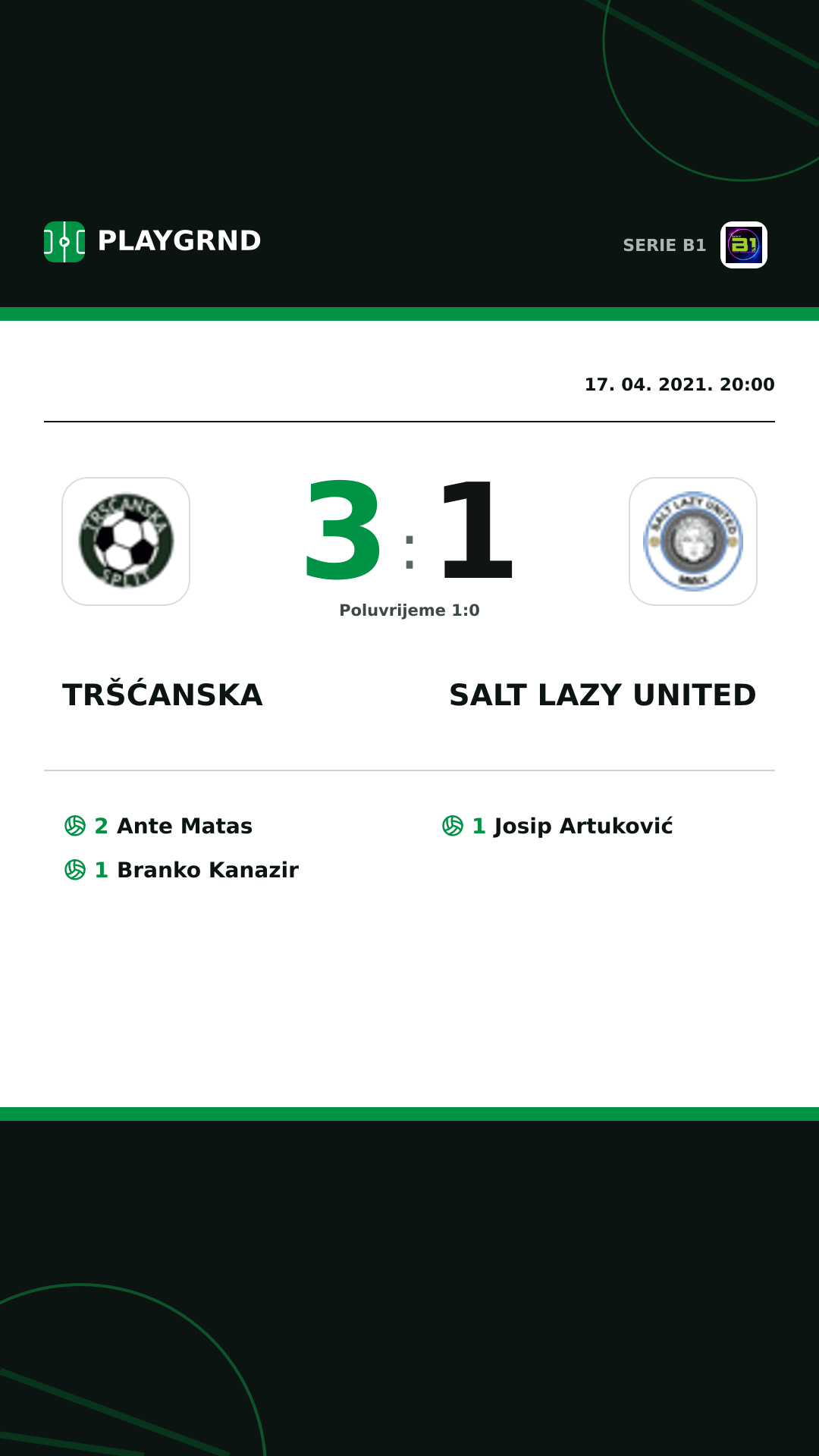 Instagram slika: Tršćanska 3:1 Salt Lazy United