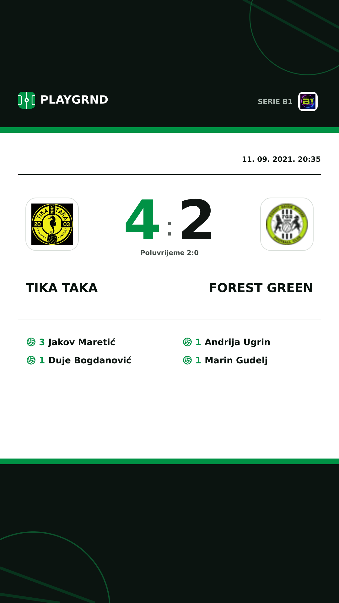 Instagram slika: Tika Taka 4:2 Forest Green