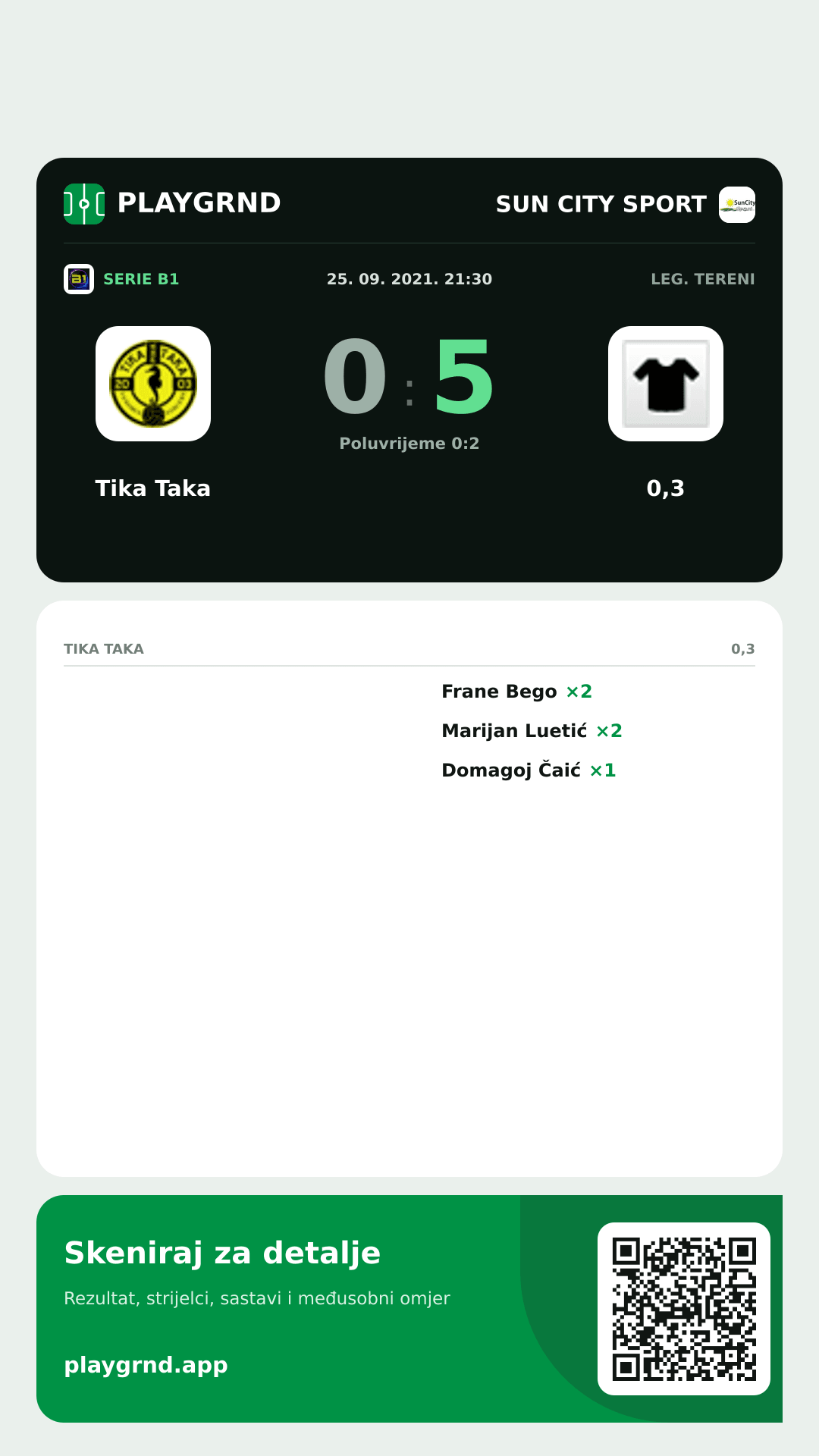 Story slika: Tika Taka 0:5 0,3