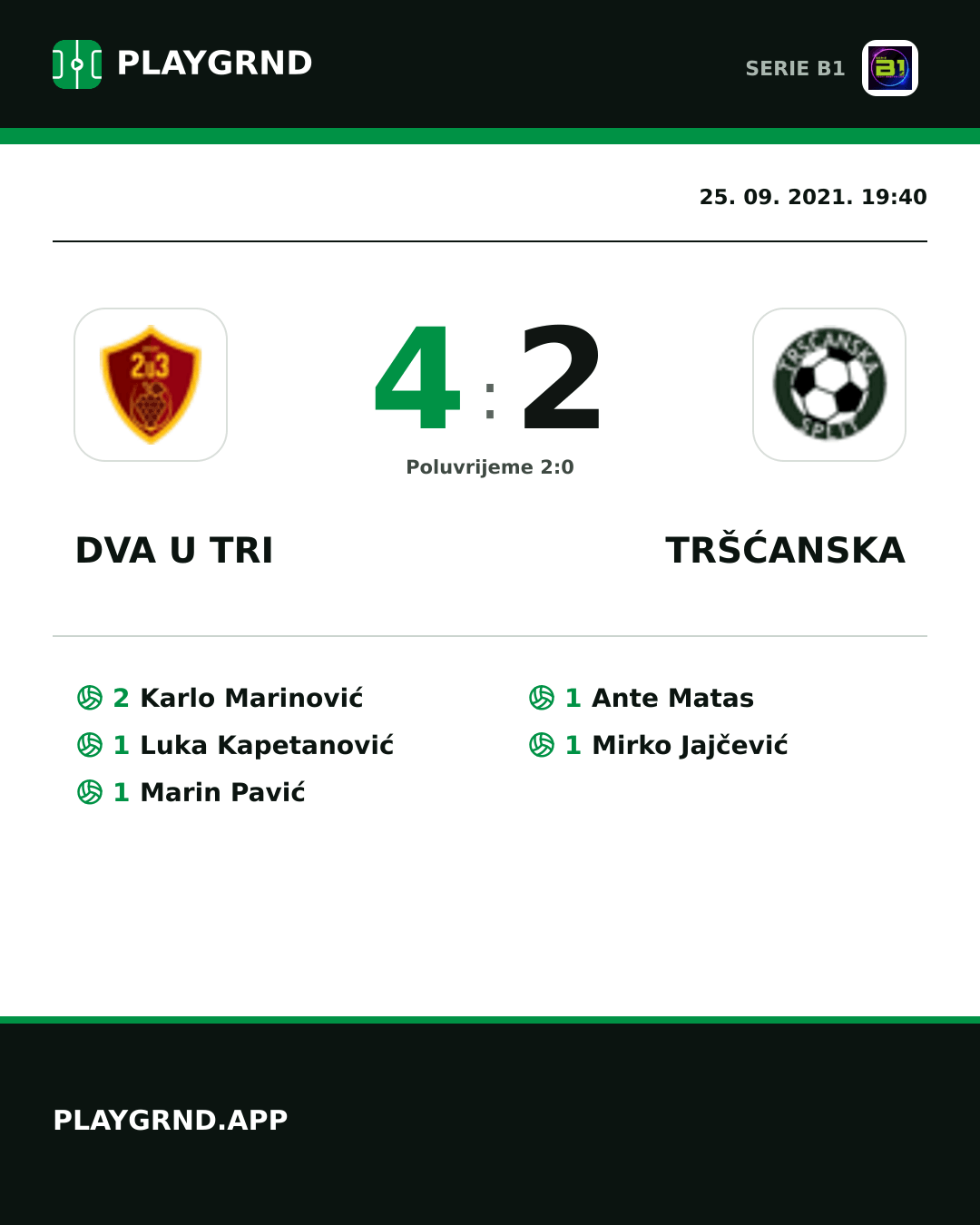 Instagram slika: Dva U Tri 4:2 Tršćanska