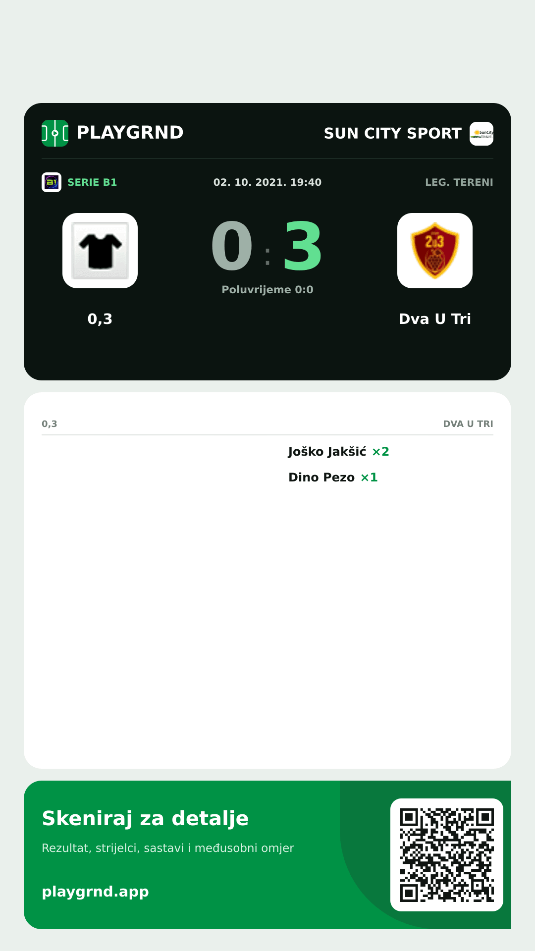 Story slika: 0,3 0:3 Dva U Tri
