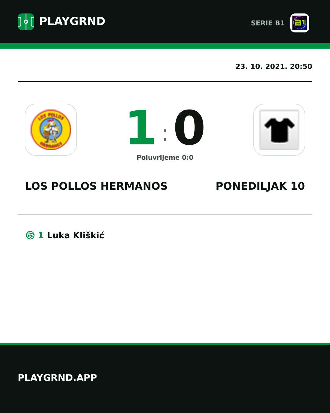 Instagram slika: Los Pollos Hermanos 1:0 Ponediljak 10