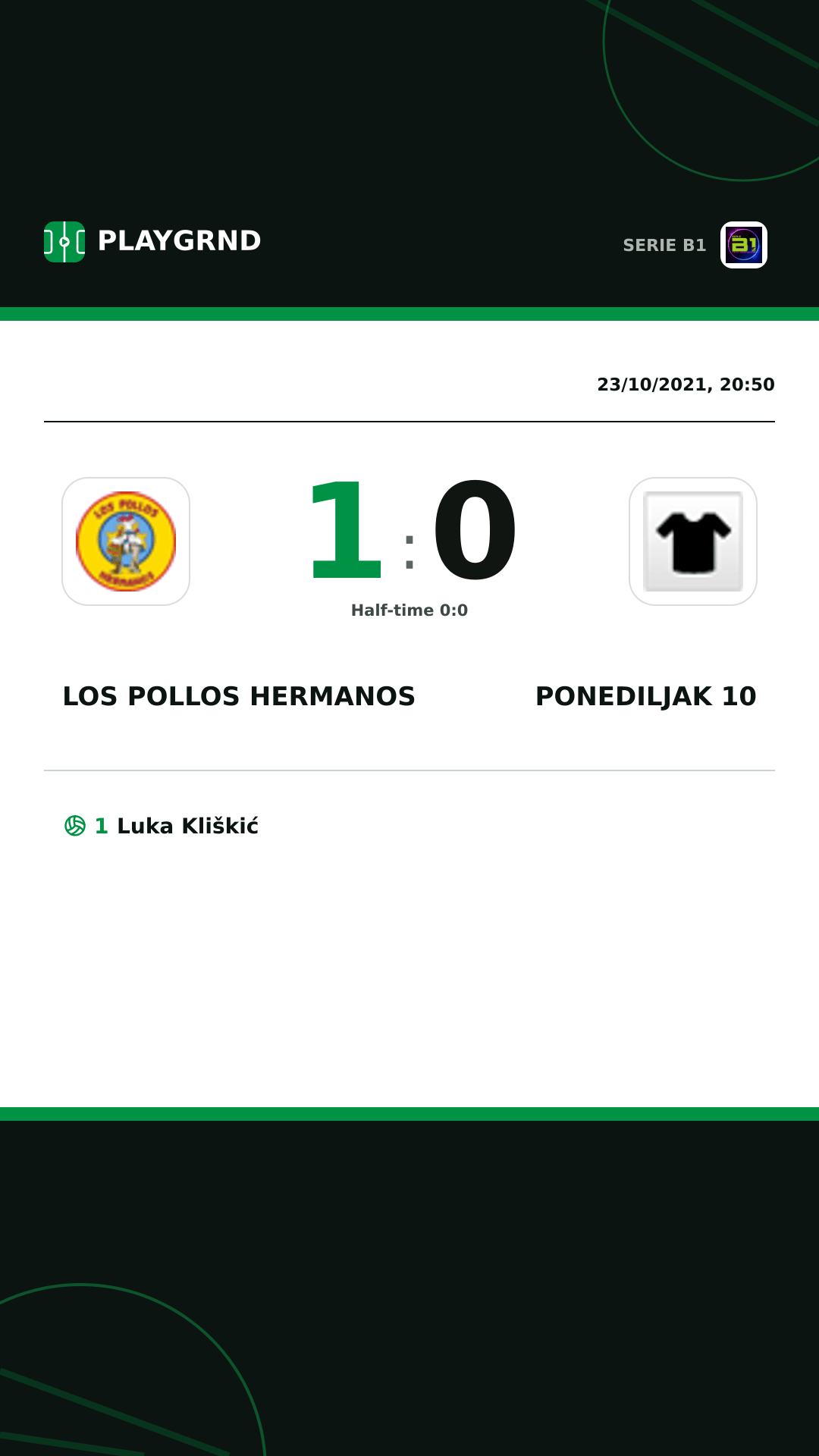 Instagram artwork: Los Pollos Hermanos 1:0 Ponediljak 10