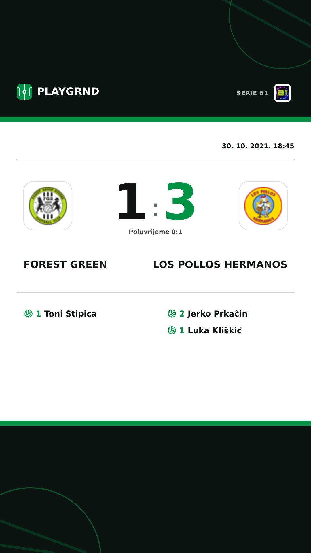 Instagram slika: Forest Green 1:3 Los Pollos Hermanos