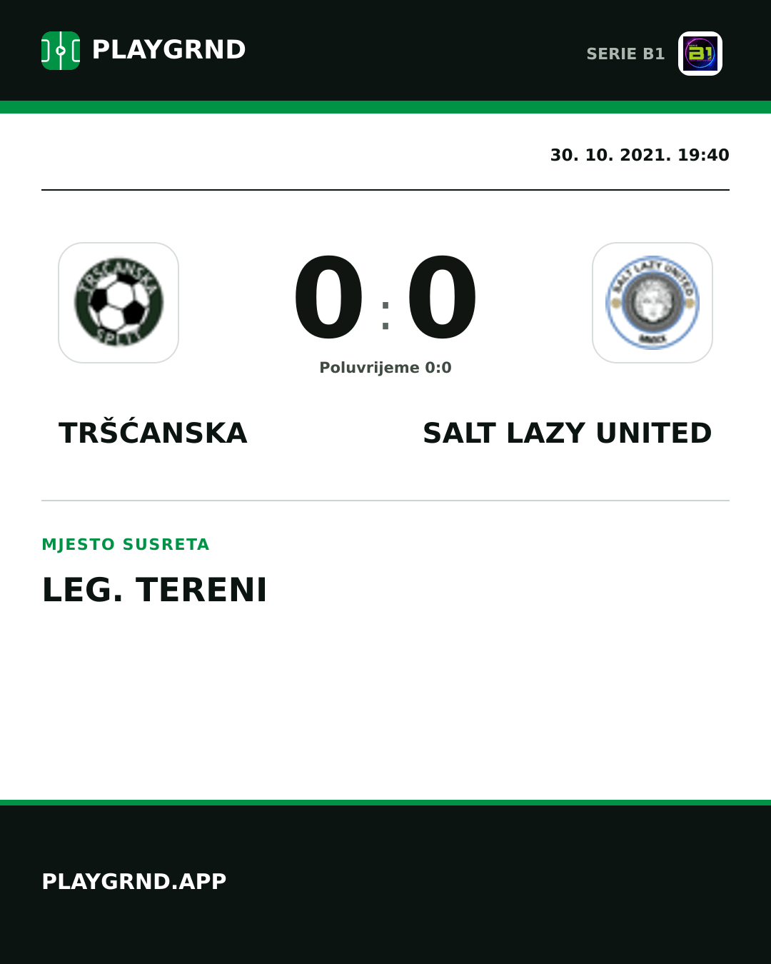 Instagram slika: Tršćanska 0:0 Salt Lazy United