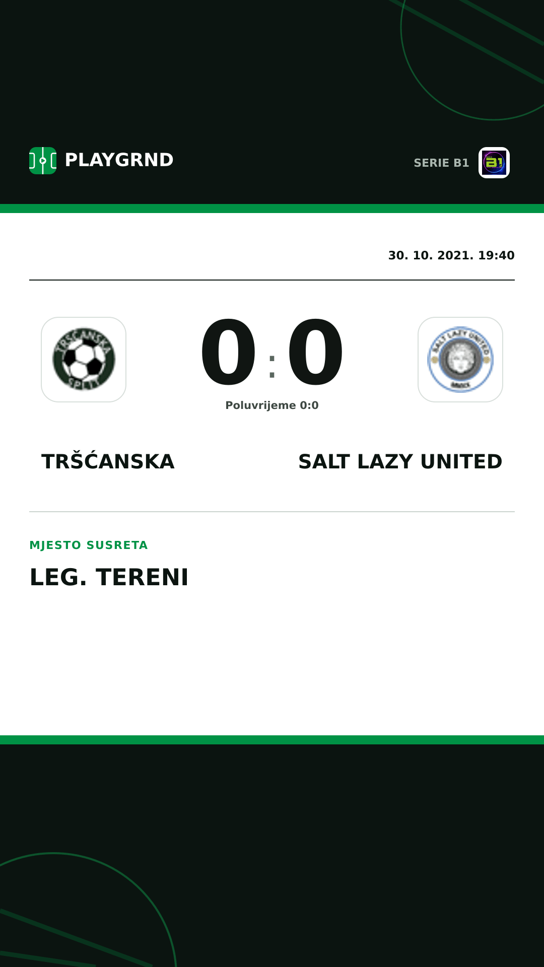 Instagram slika: Tršćanska 0:0 Salt Lazy United