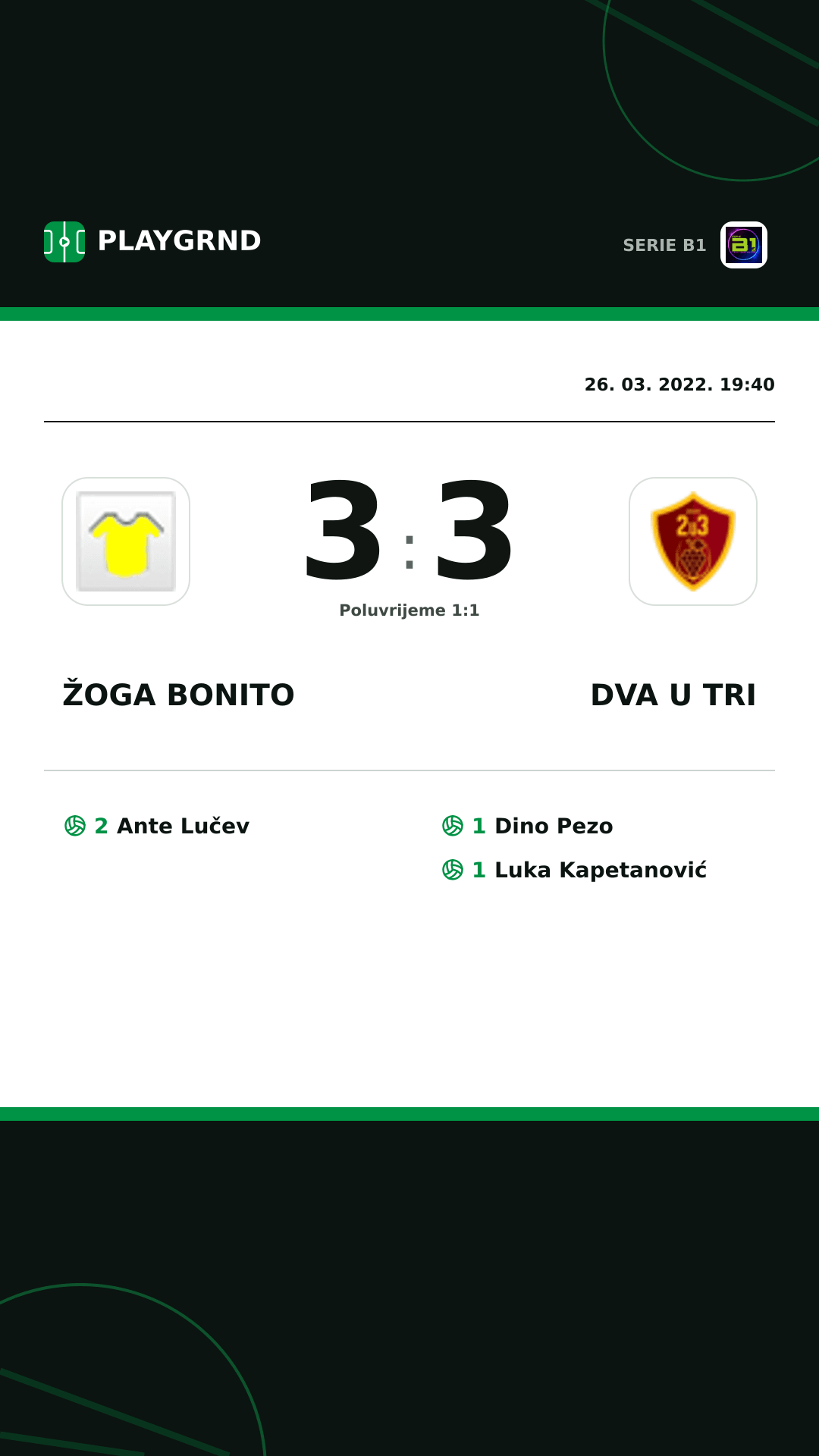 Instagram slika: Žoga Bonito 3:3 Dva U Tri