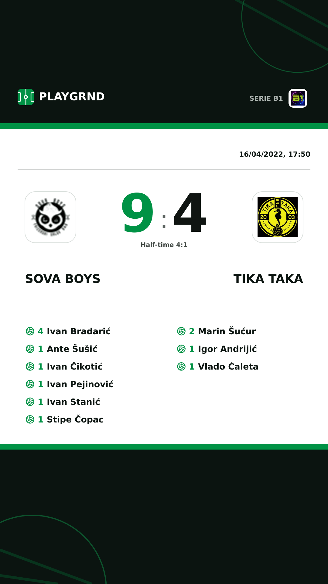 Instagram artwork: Sova Boys 9:4 Tika Taka