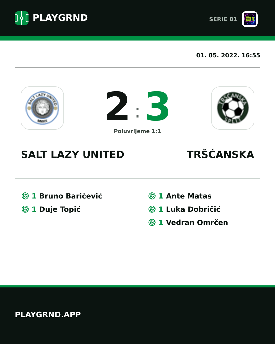 Instagram slika: Salt Lazy United 2:3 Tršćanska