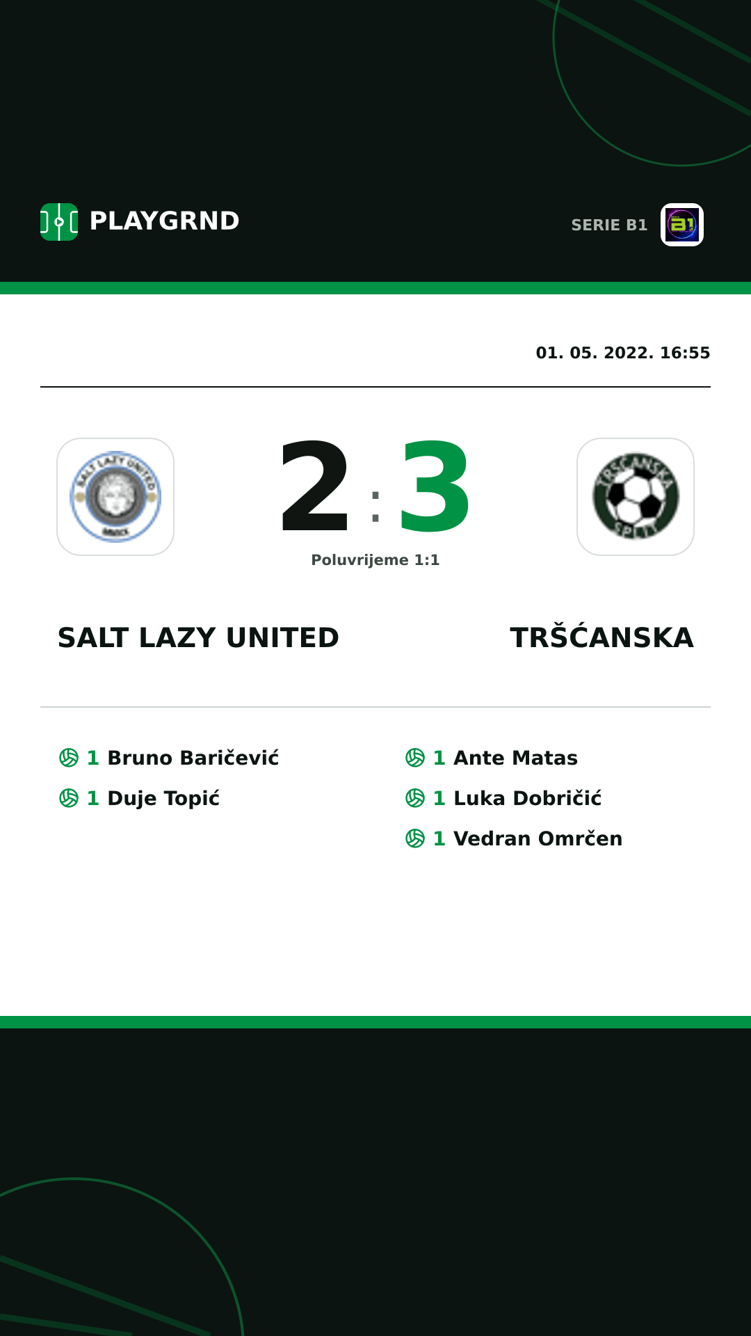 Instagram slika: Salt Lazy United 2:3 Tršćanska