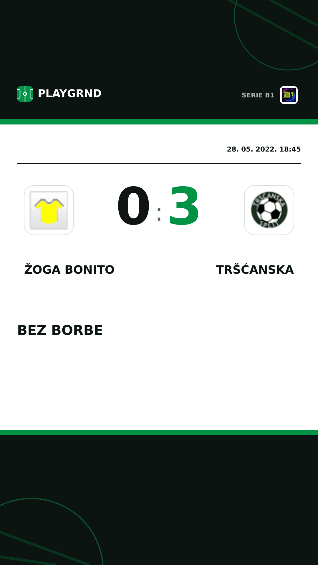Instagram slika: Žoga Bonito 0:3 Tršćanska