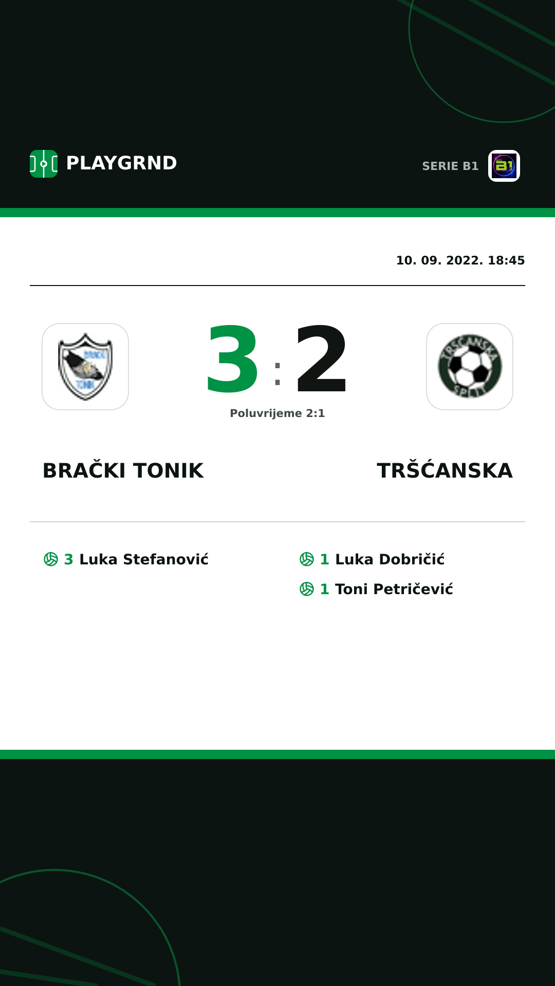 Instagram slika: Brački Tonik 3:2 Tršćanska