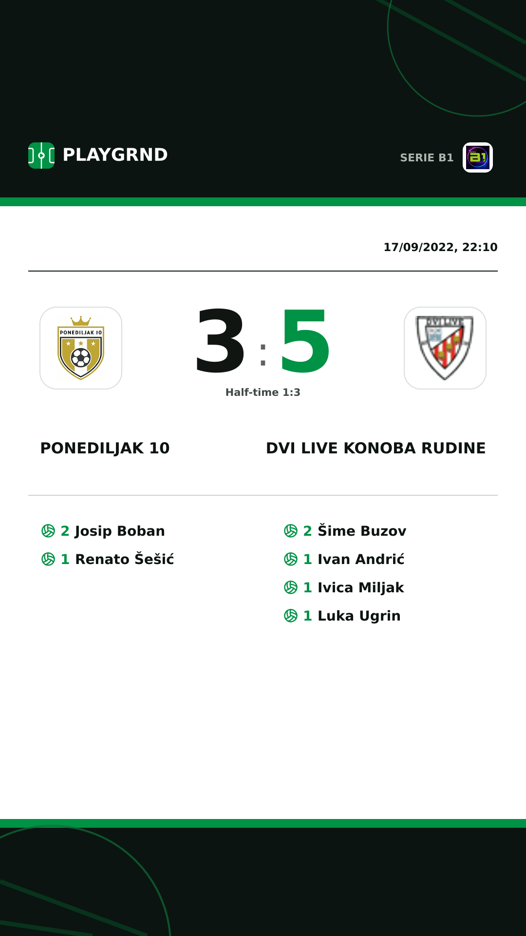 Instagram artwork: Ponediljak 10 3:5 Dvi Live Konoba Rudine