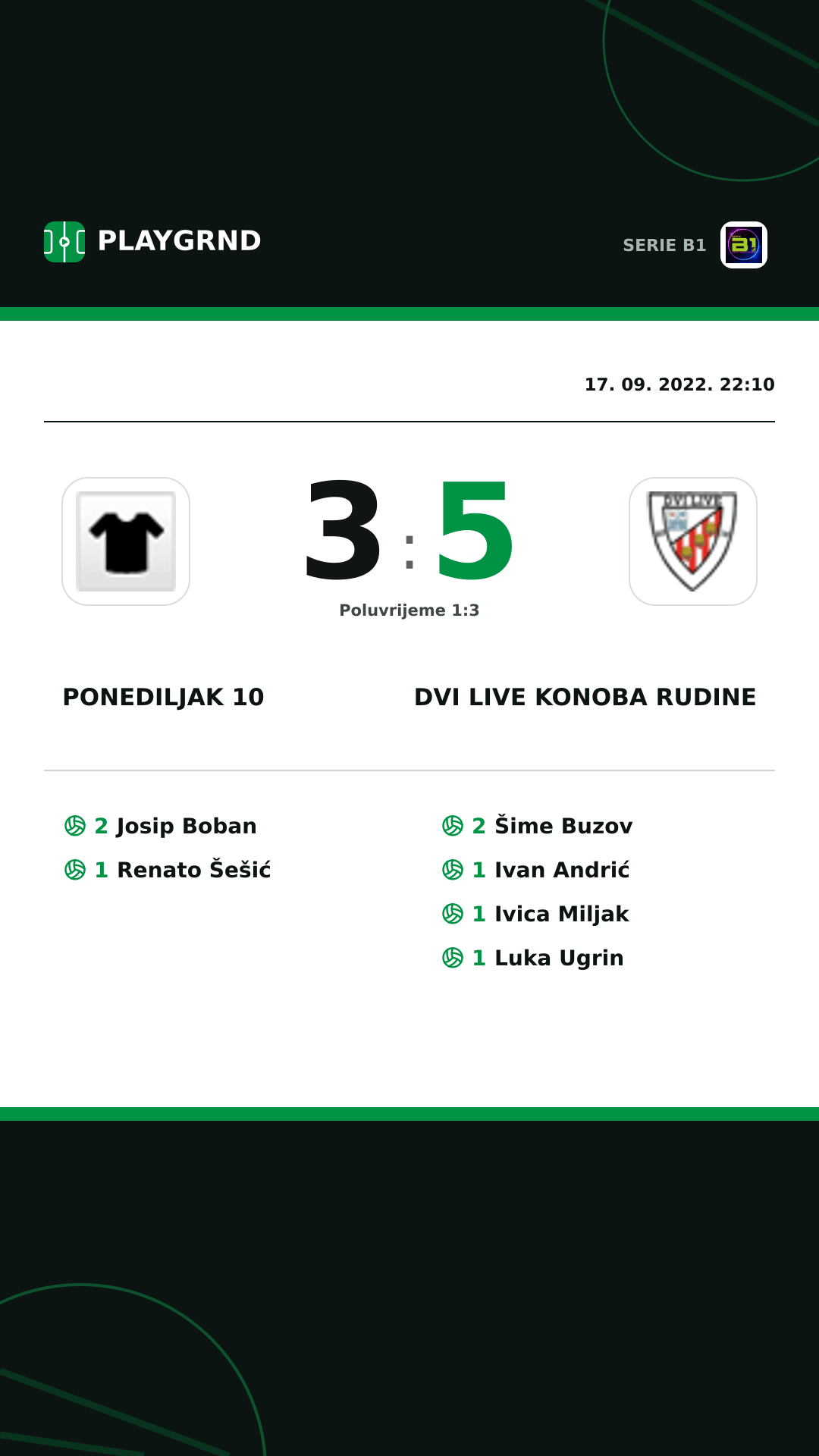 Instagram slika: Ponediljak 10 3:5 Dvi Live Konoba Rudine