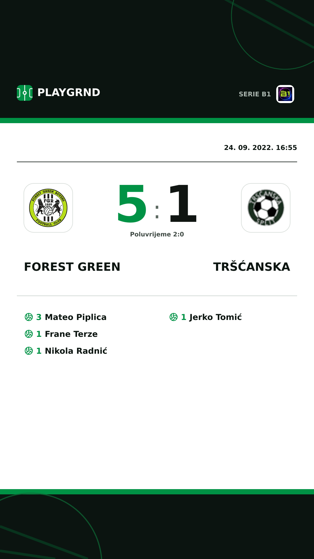 Instagram slika: Forest Green 5:1 Tršćanska