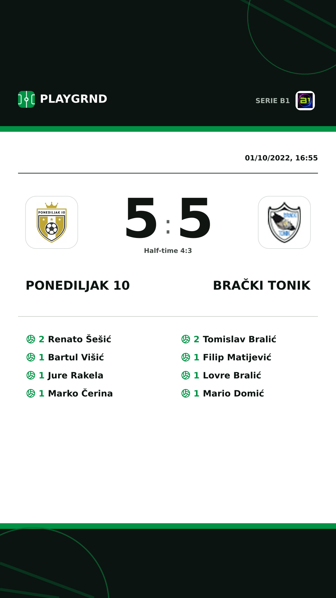 Instagram artwork: Ponediljak 10 5:5 Brački Tonik