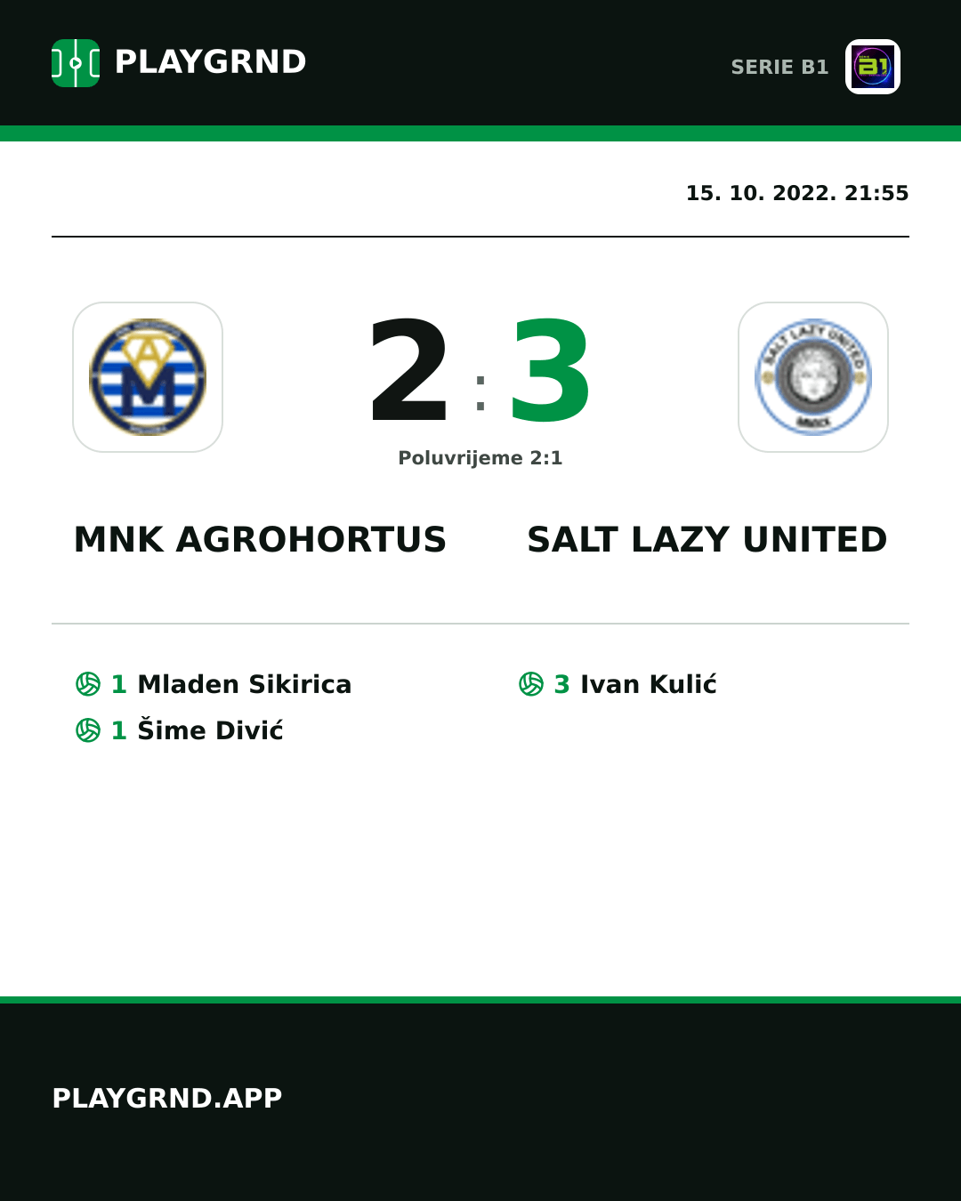 Instagram slika: Mnk Agrohortus 2:3 Salt Lazy United