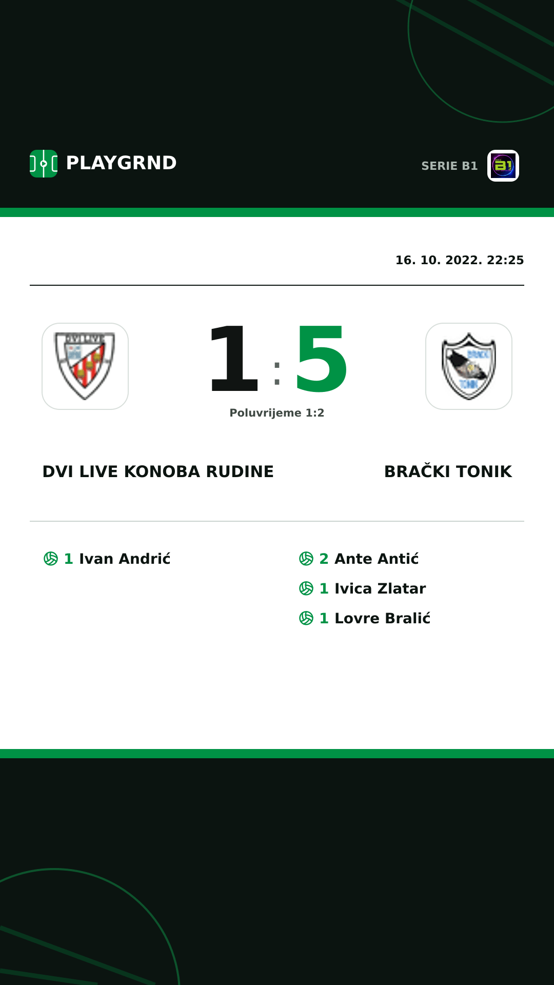 Instagram slika: Dvi Live Konoba Rudine 1:5 Brački Tonik
