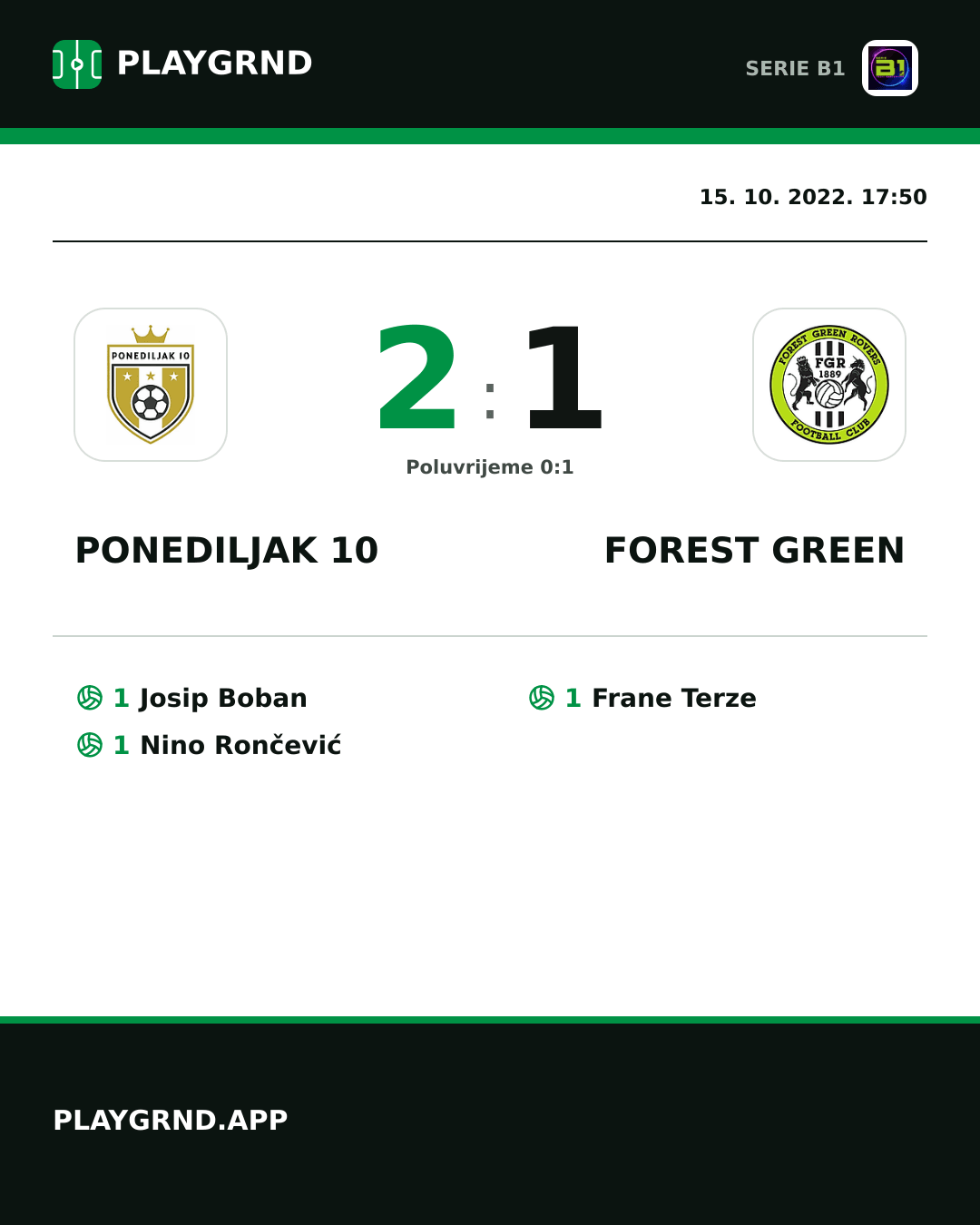 Instagram slika: Ponediljak 10 2:1 Forest Green