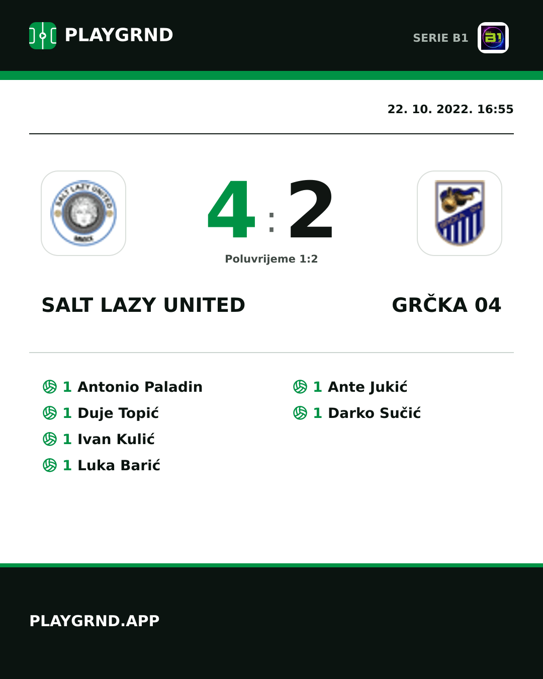 Instagram slika: Salt Lazy United 4:2 Grčka 04