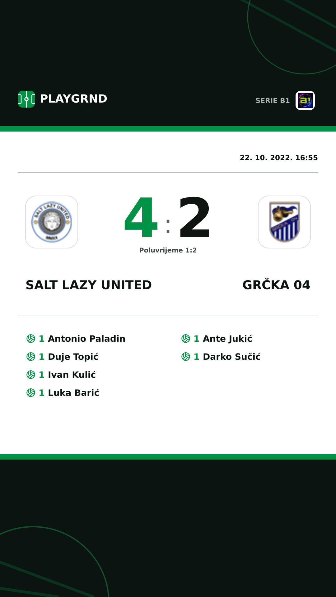 Instagram slika: Salt Lazy United 4:2 Grčka 04