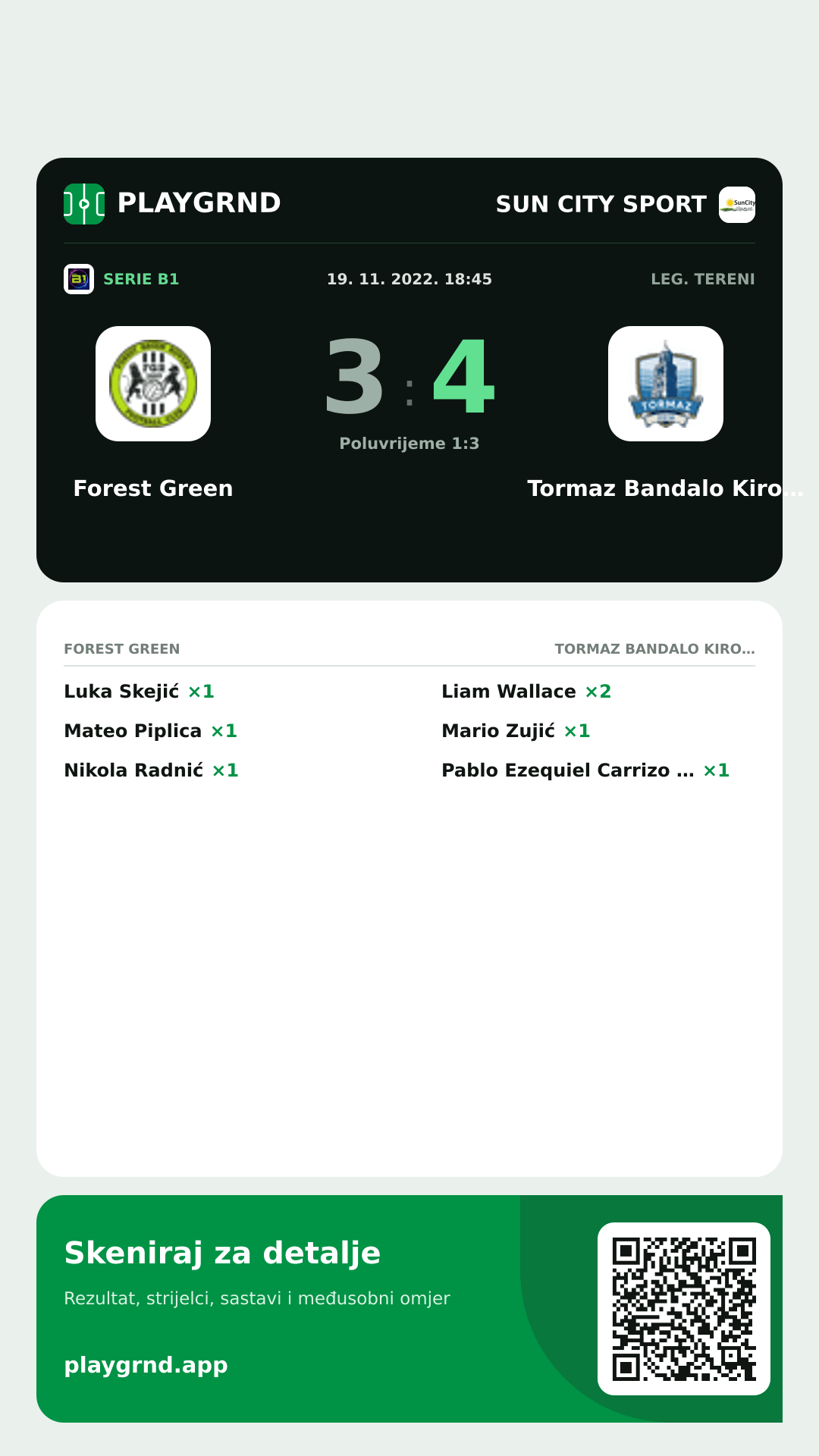 Story slika: Forest Green 3:4 Tormaz Bandalo Kiropraktika