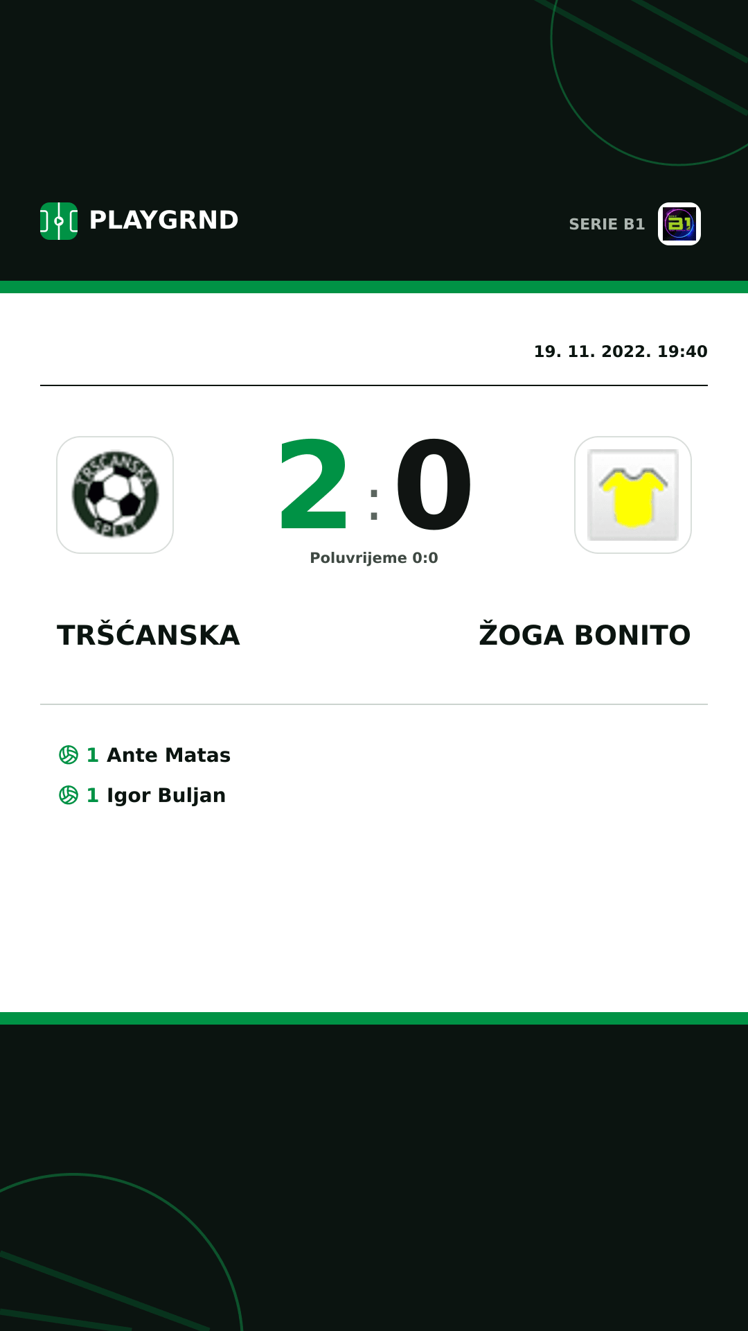 Instagram slika: Tršćanska 2:0 Žoga Bonito