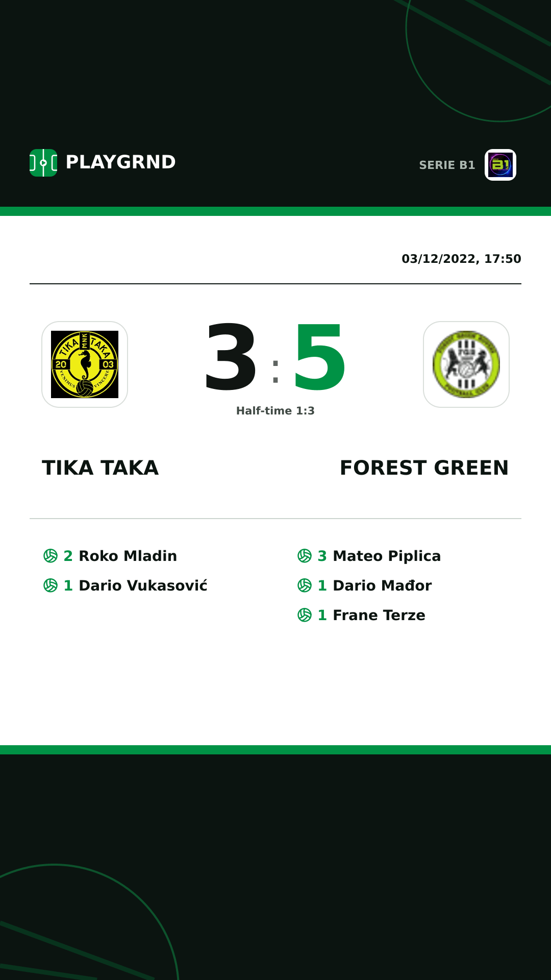 Instagram artwork: Tika Taka 3:5 Forest Green