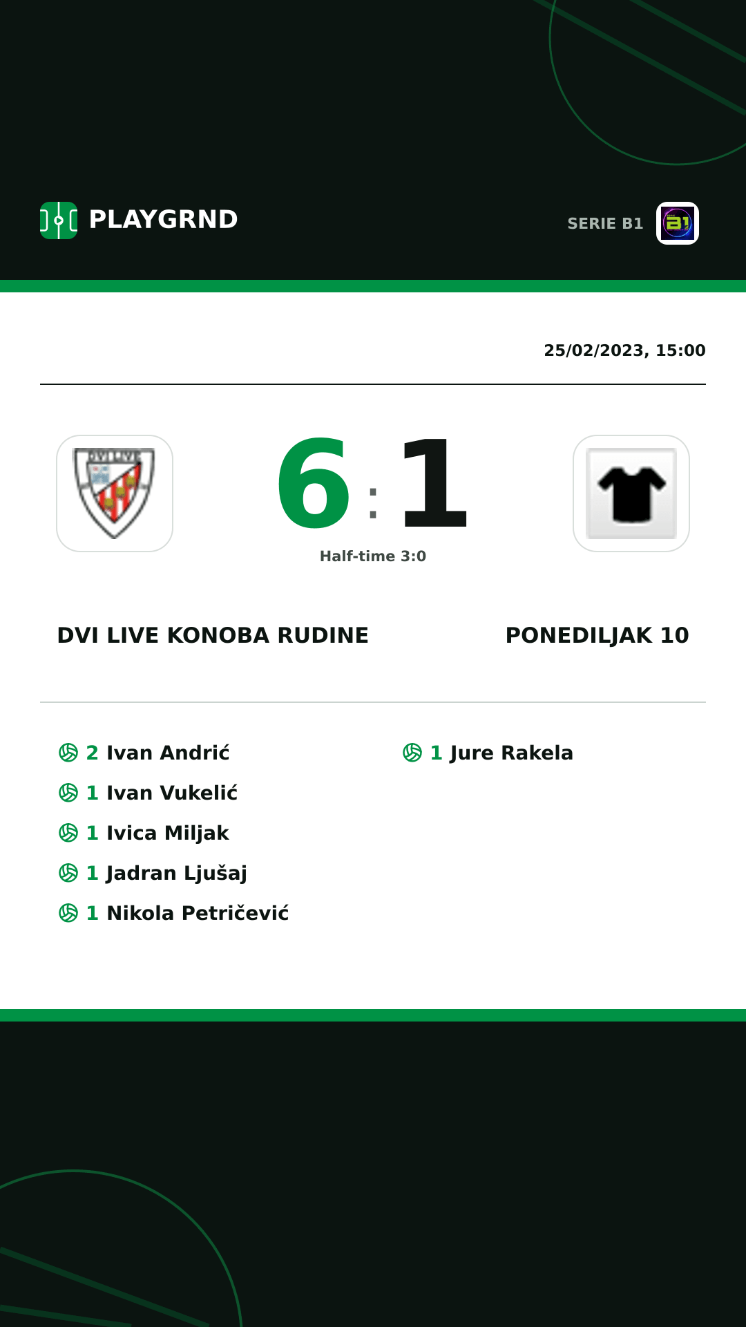 Instagram artwork: Dvi Live Konoba Rudine 6:1 Ponediljak 10