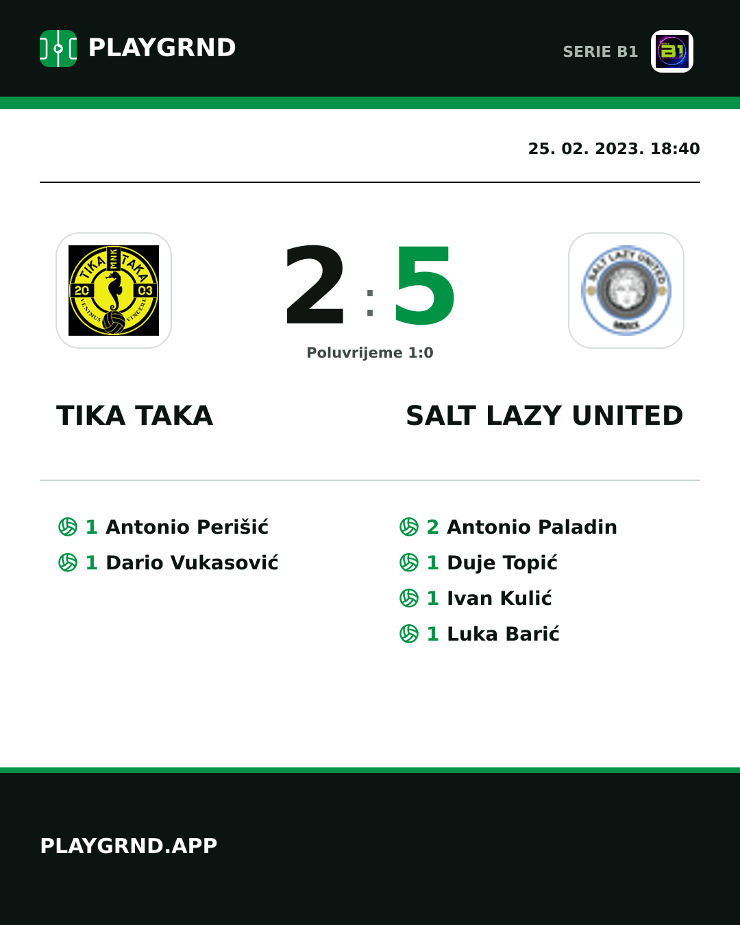 Instagram slika: Tika Taka 2:5 Salt Lazy United