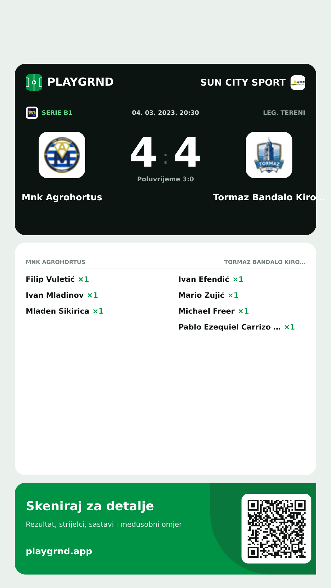 Story slika: Mnk Agrohortus 4:4 Tormaz Bandalo Kiropraktika