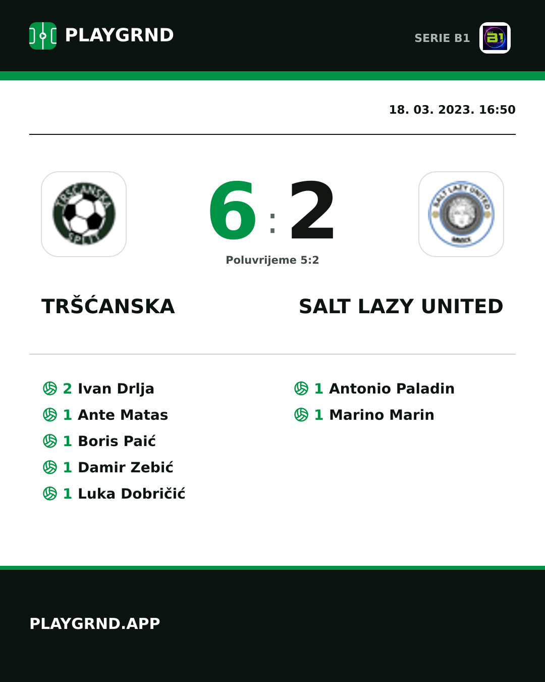 Instagram slika: Tršćanska 6:2 Salt Lazy United