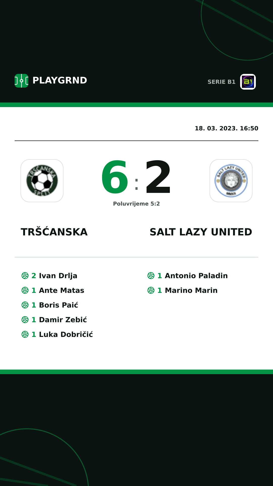 Instagram slika: Tršćanska 6:2 Salt Lazy United