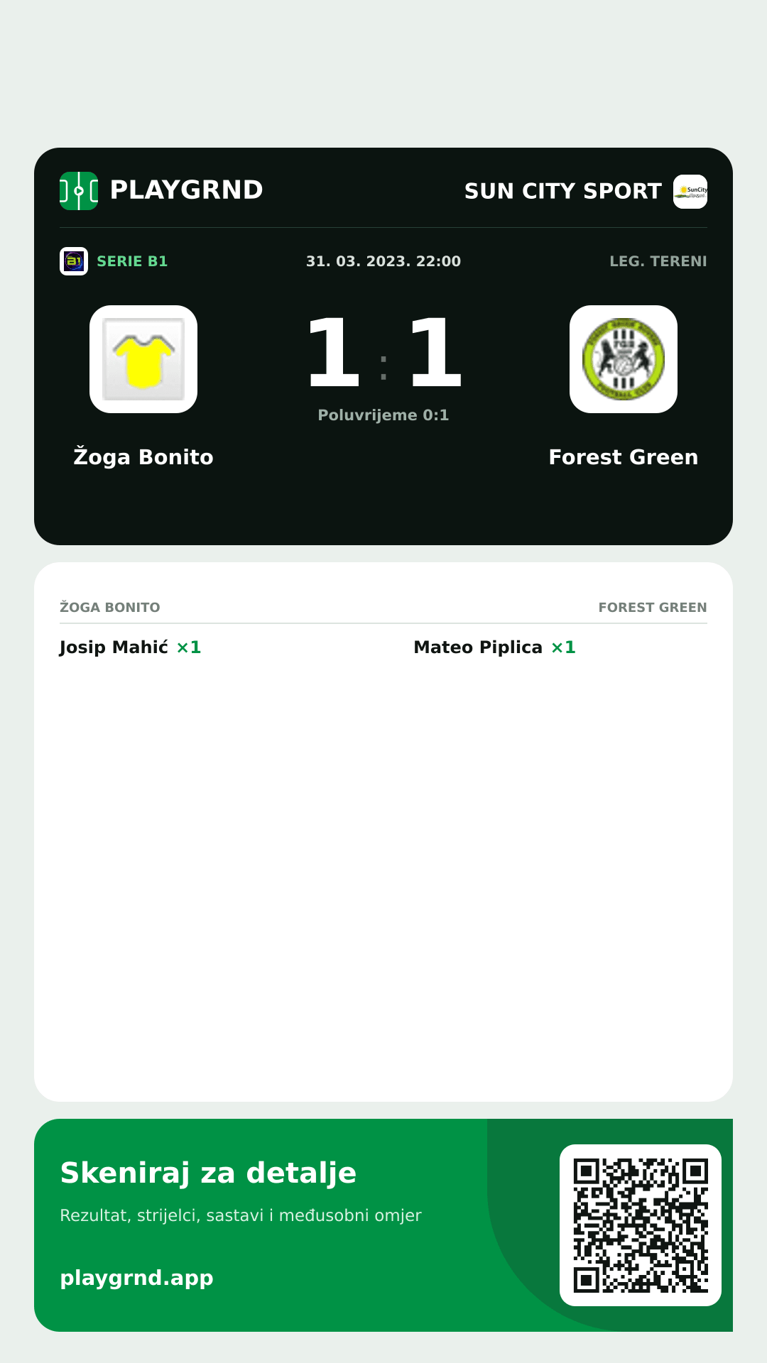 Story slika: Žoga Bonito 1:1 Forest Green