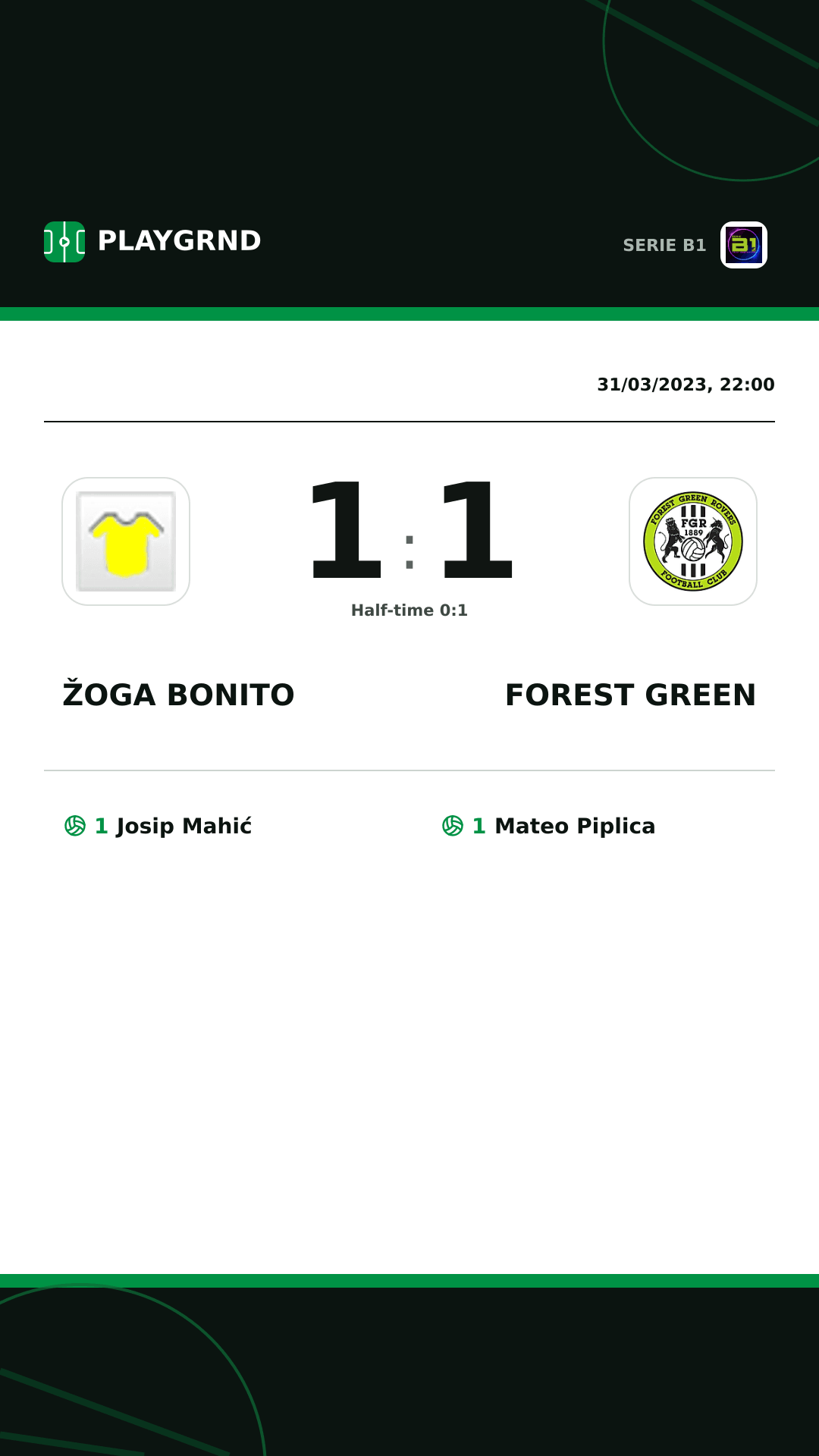 Instagram artwork: Žoga Bonito 1:1 Forest Green
