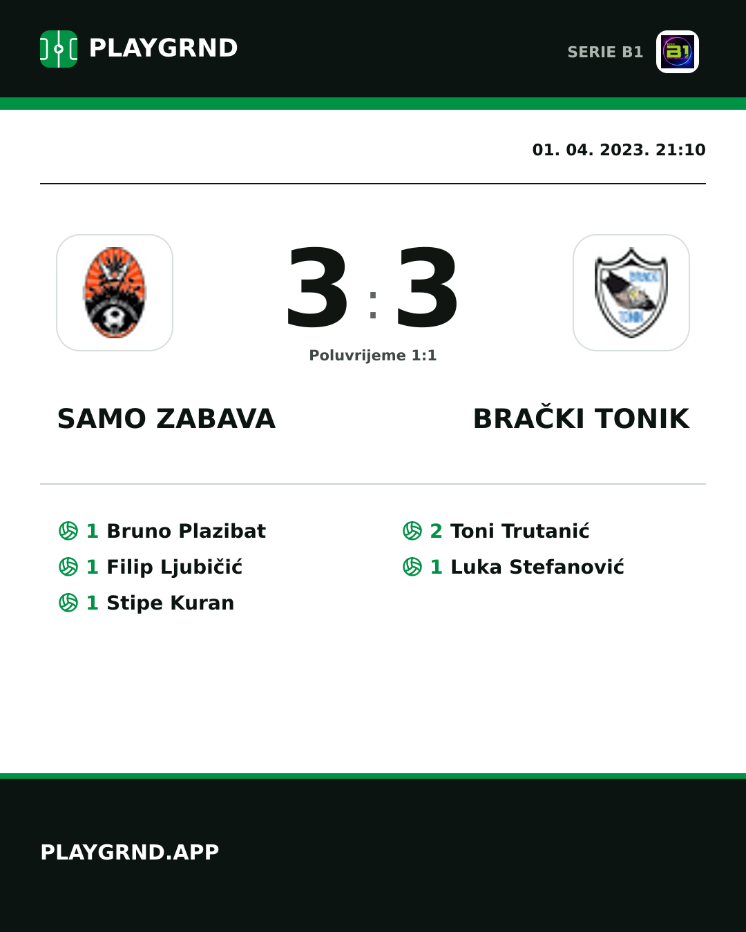Instagram slika: Samo Zabava 3:3 Brački Tonik