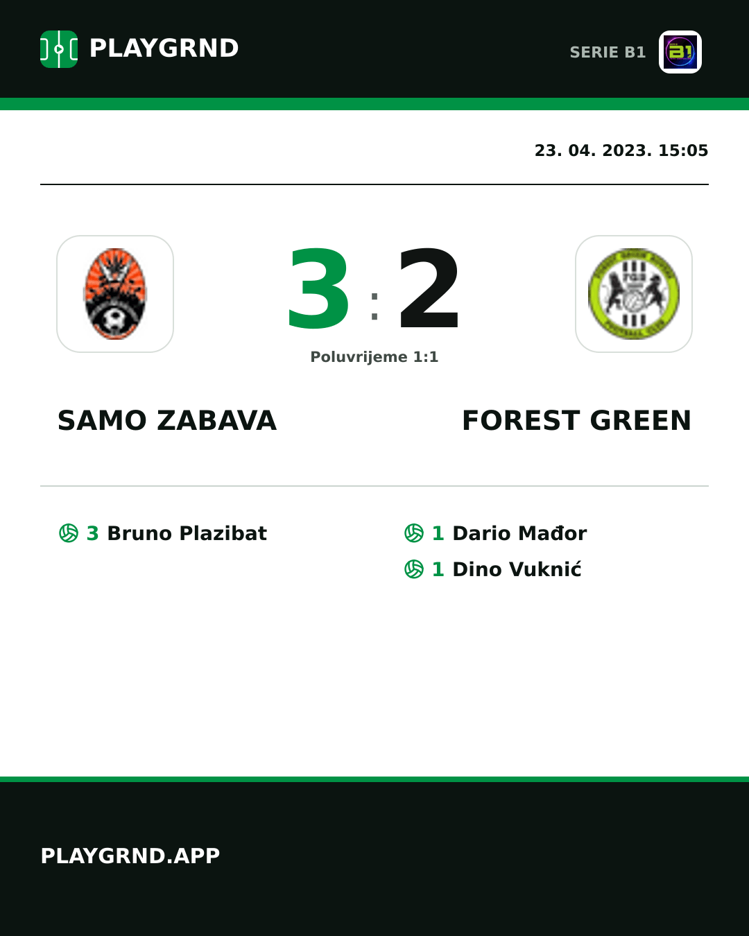 Instagram slika: Samo Zabava 3:2 Forest Green