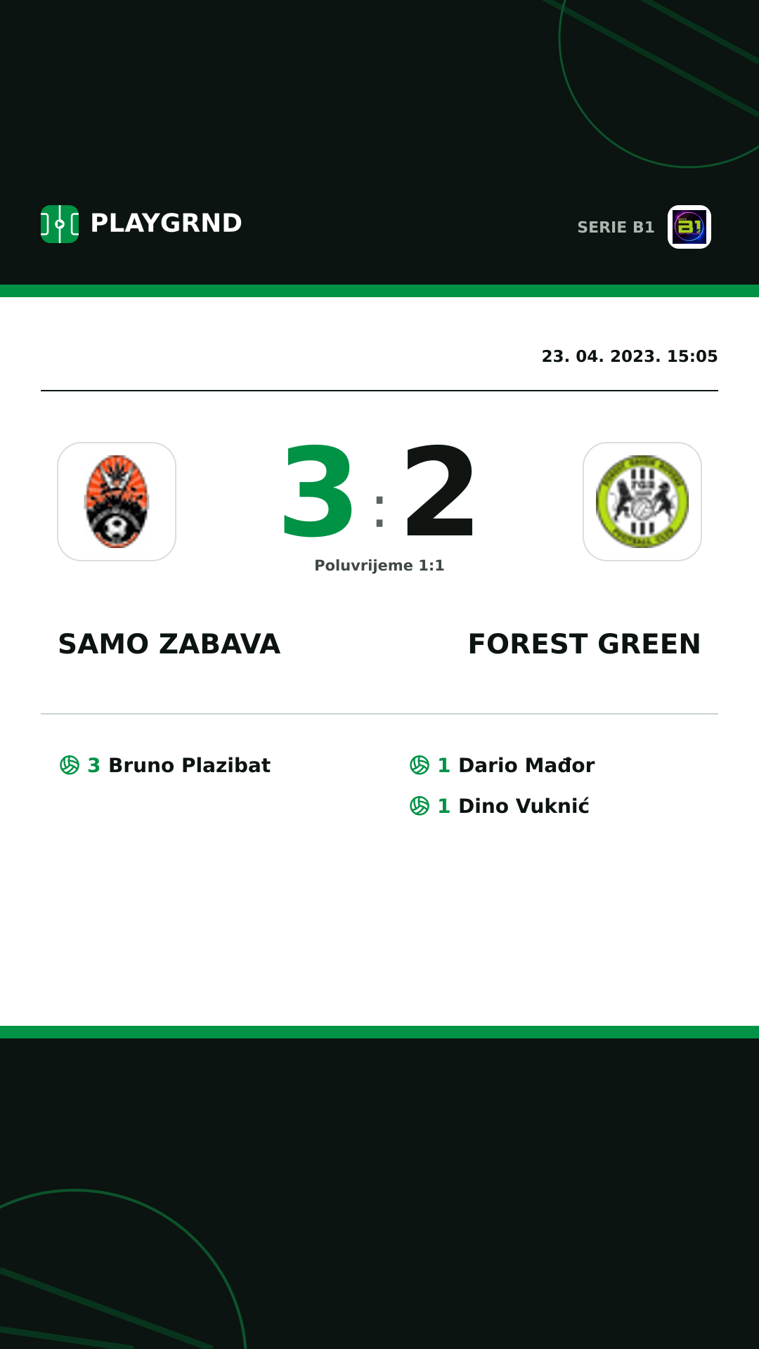 Instagram slika: Samo Zabava 3:2 Forest Green