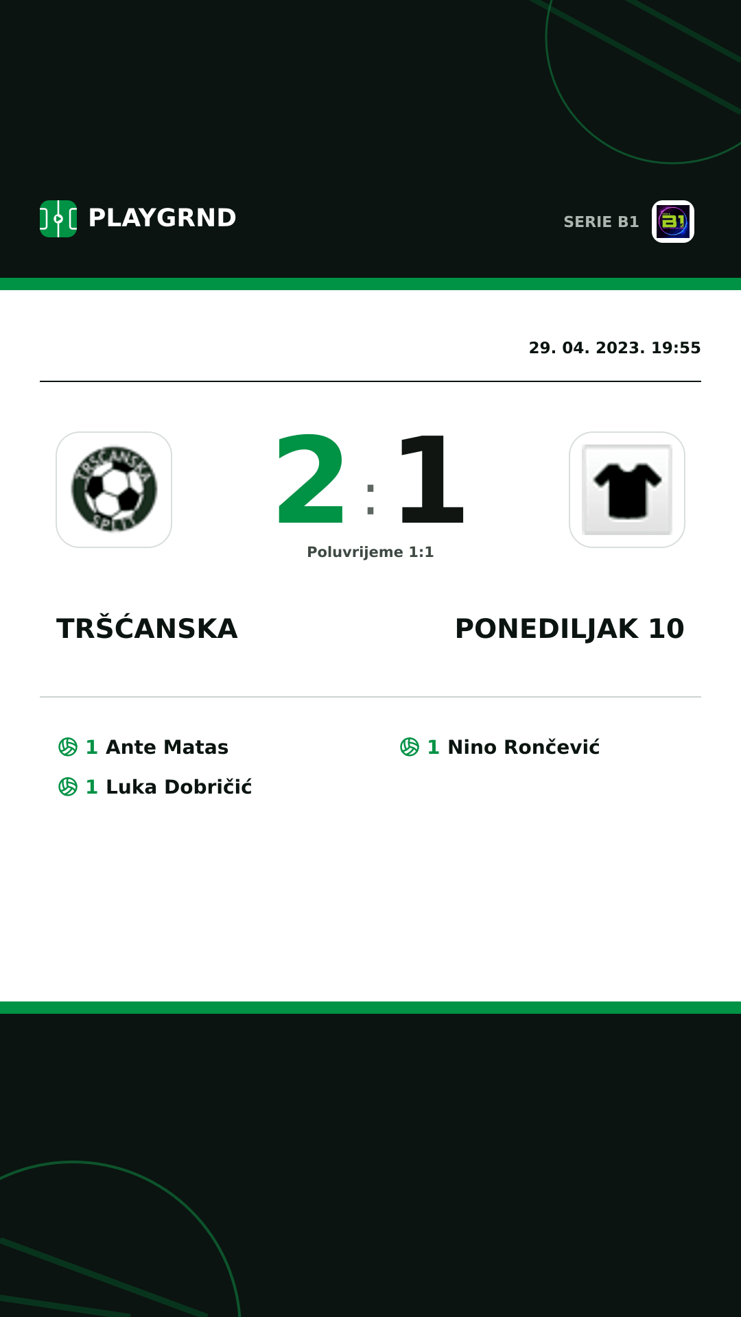 Instagram slika: Tršćanska 2:1 Ponediljak 10