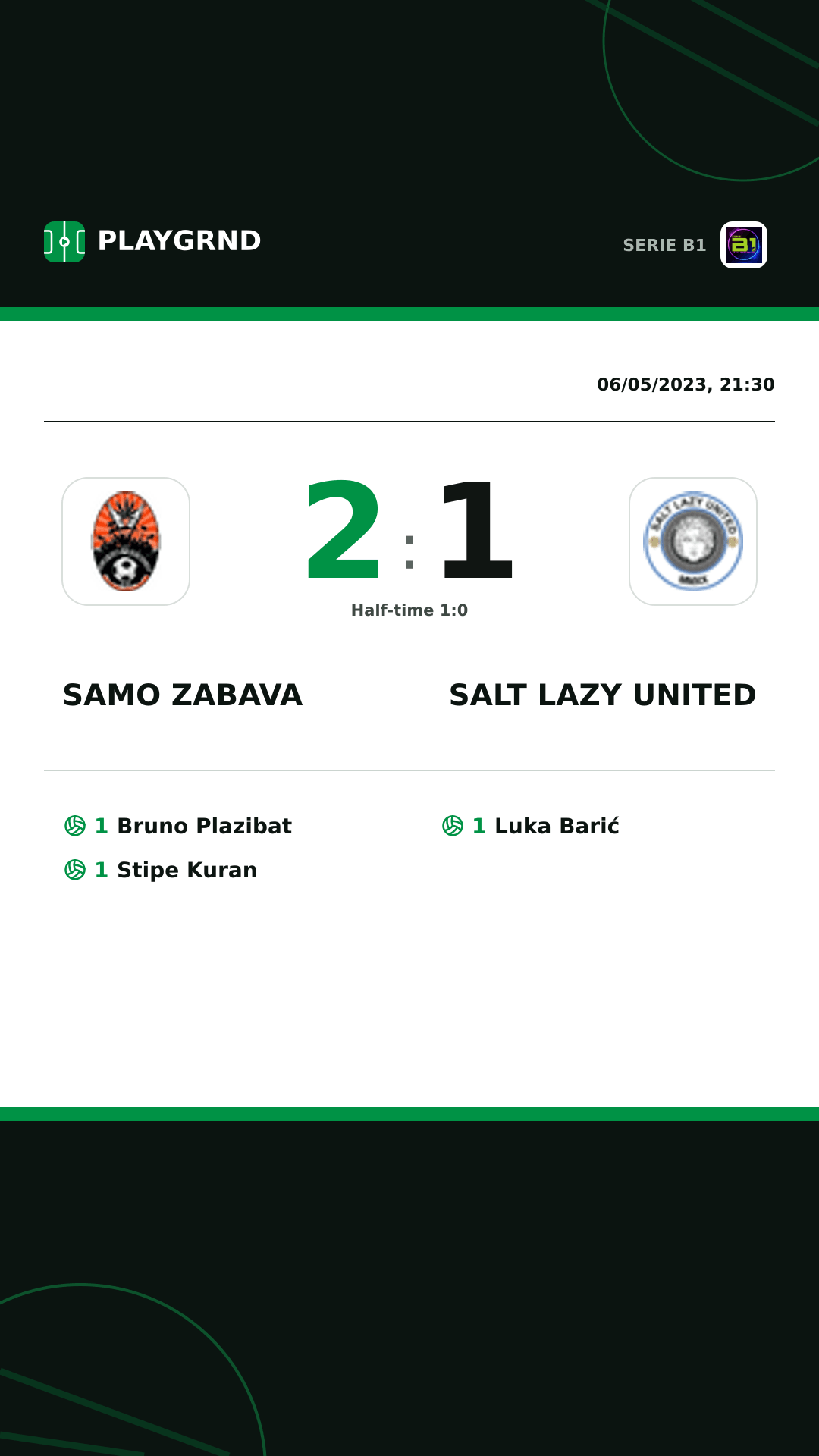 Instagram artwork: Samo Zabava 2:1 Salt Lazy United
