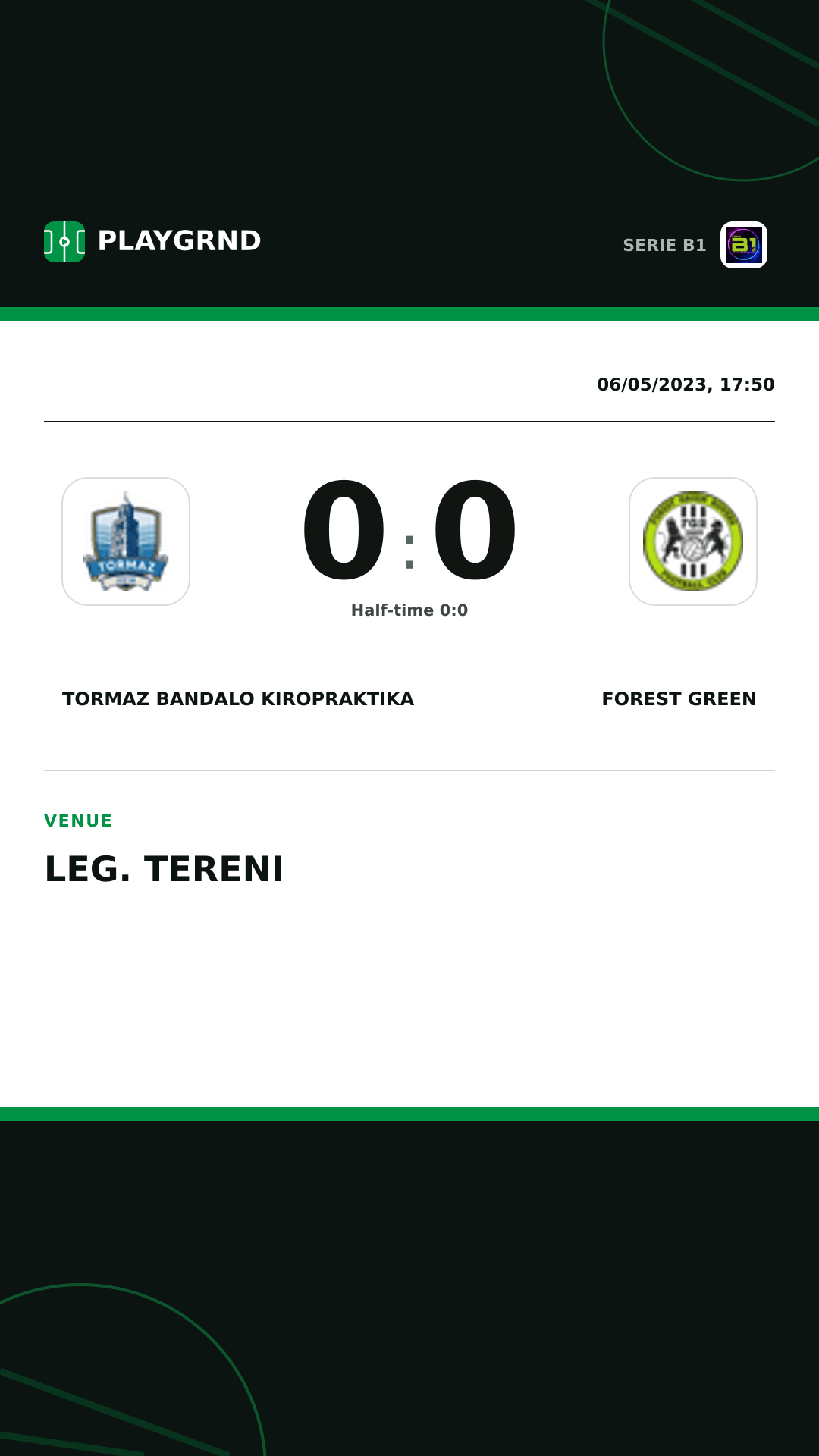 Instagram artwork: Tormaz Bandalo Kiropraktika 0:0 Forest Green