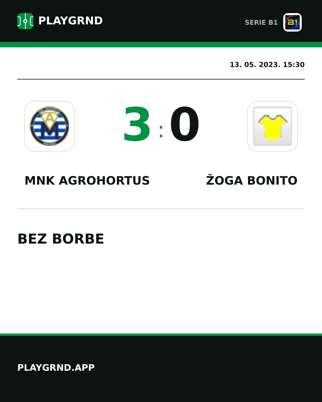 Instagram slika: Mnk Agrohortus 3:0 Žoga Bonito