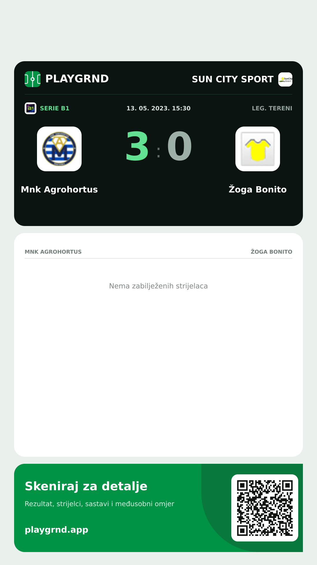 Story slika: Mnk Agrohortus 3:0 Žoga Bonito
