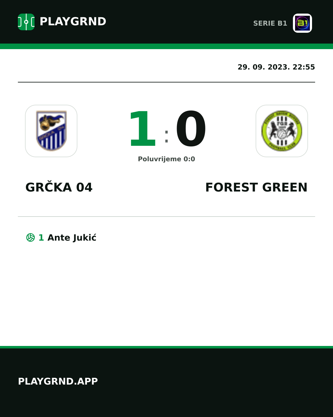 Instagram slika: Grčka 04 1:0 Forest Green