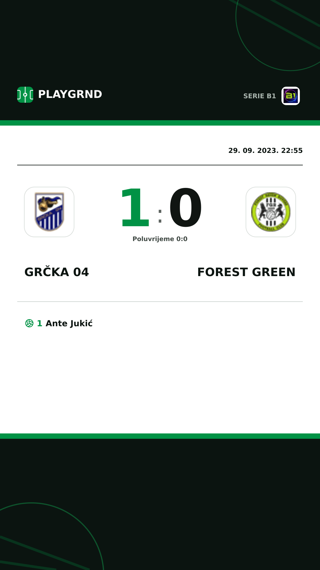 Instagram slika: Grčka 04 1:0 Forest Green