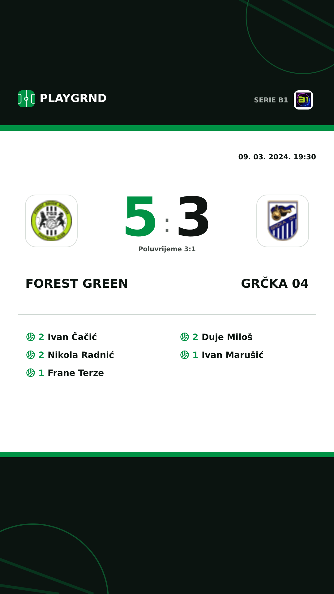 Instagram slika: Forest Green 5:3 Grčka 04