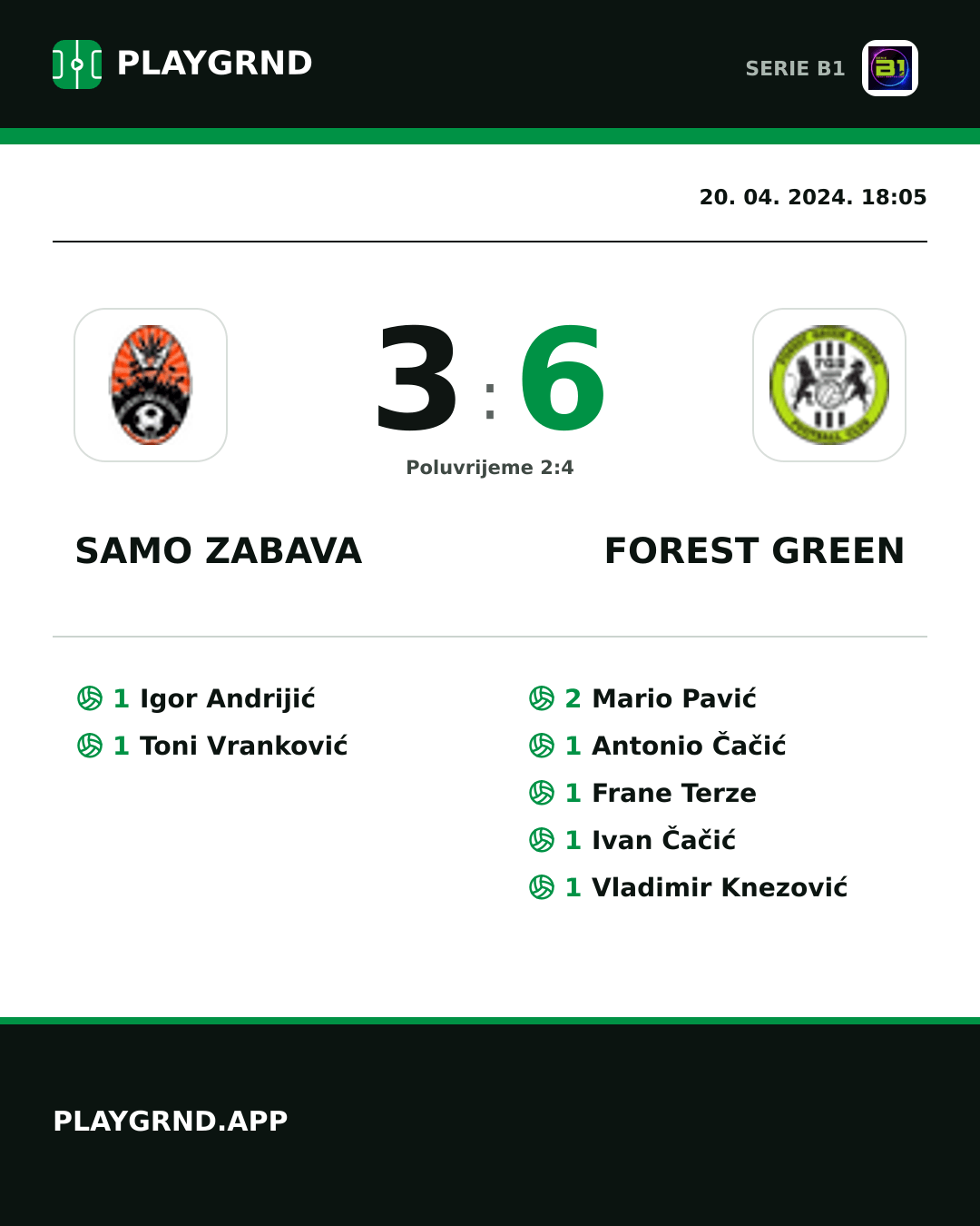 Instagram slika: Samo Zabava 3:6 Forest Green