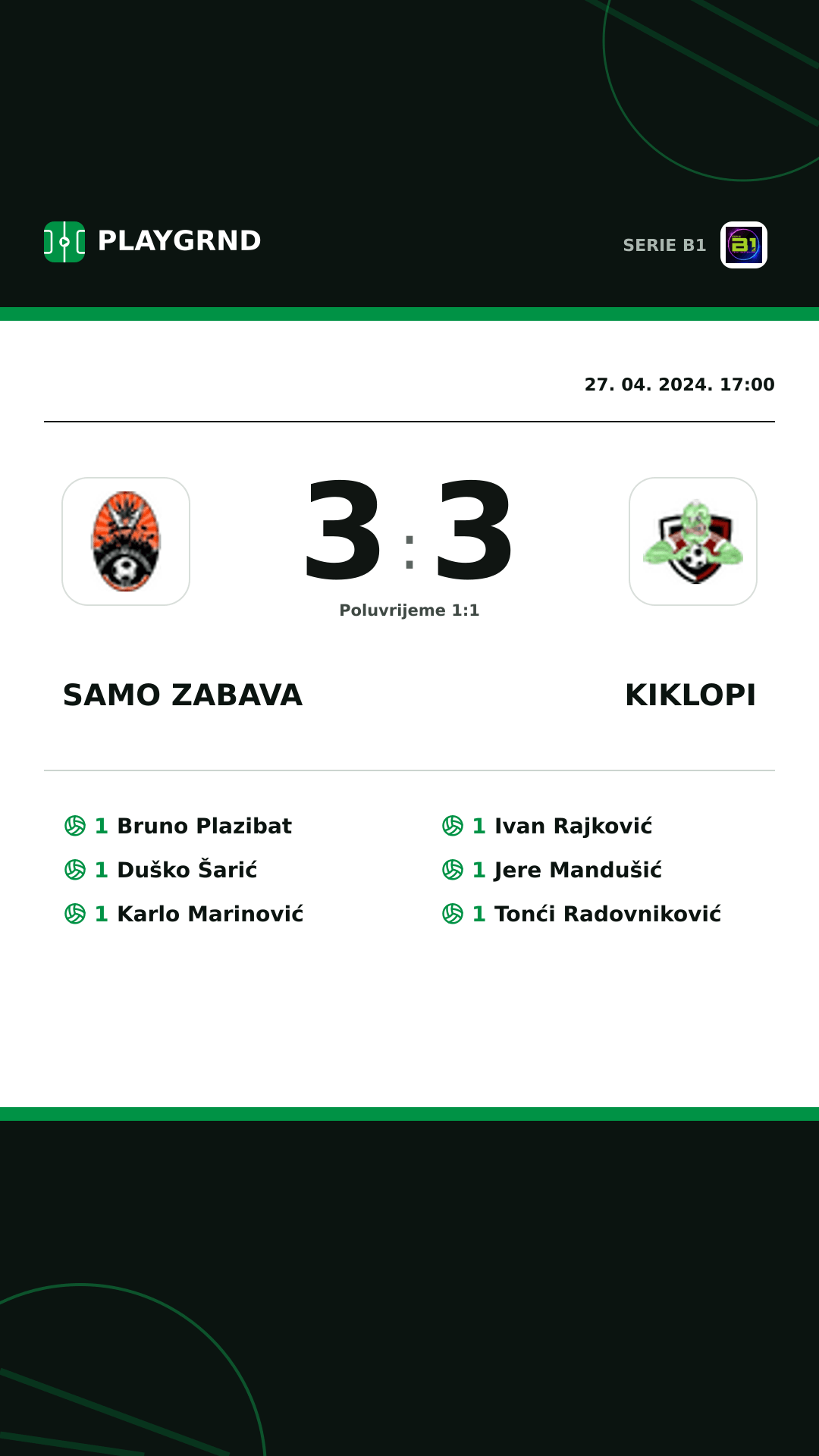 Instagram slika: Samo Zabava 3:3 Kiklopi